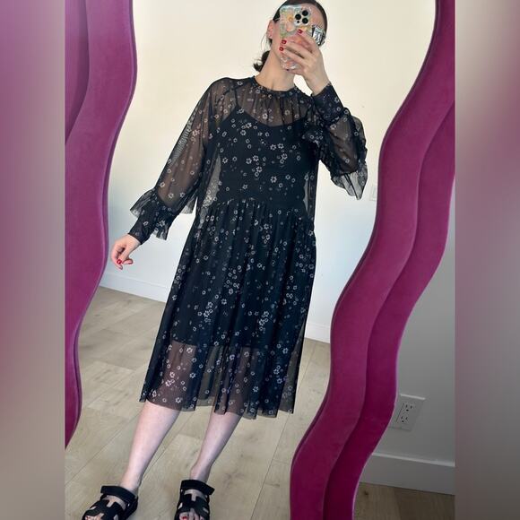 H&M floral mesh dress, new with tags. - Picture 2 of 8